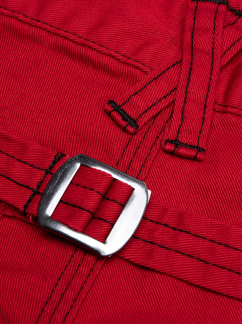 Needles x Smith's broek met geborduurde vlinder en gesp Rood