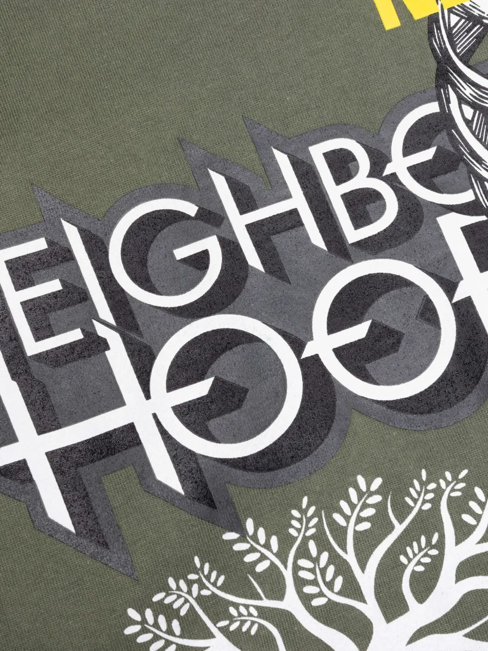 Neighborhood T-shirt met print Groen