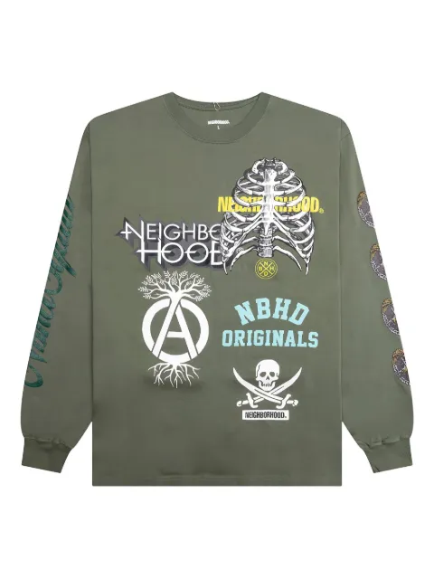 Neighborhood graphic-print long-sleeve T-shirt
