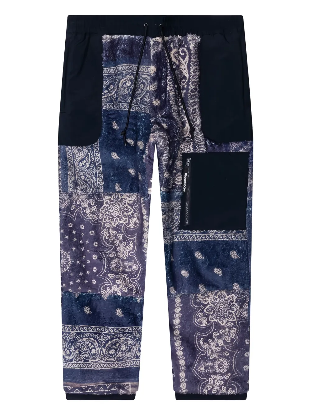 Neighborhood bandana-pattern track pants - ブルー Neighborhood bandana-pattern track pants - ブルー