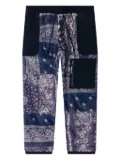 Neighborhood bandana-pattern track pants - Blue