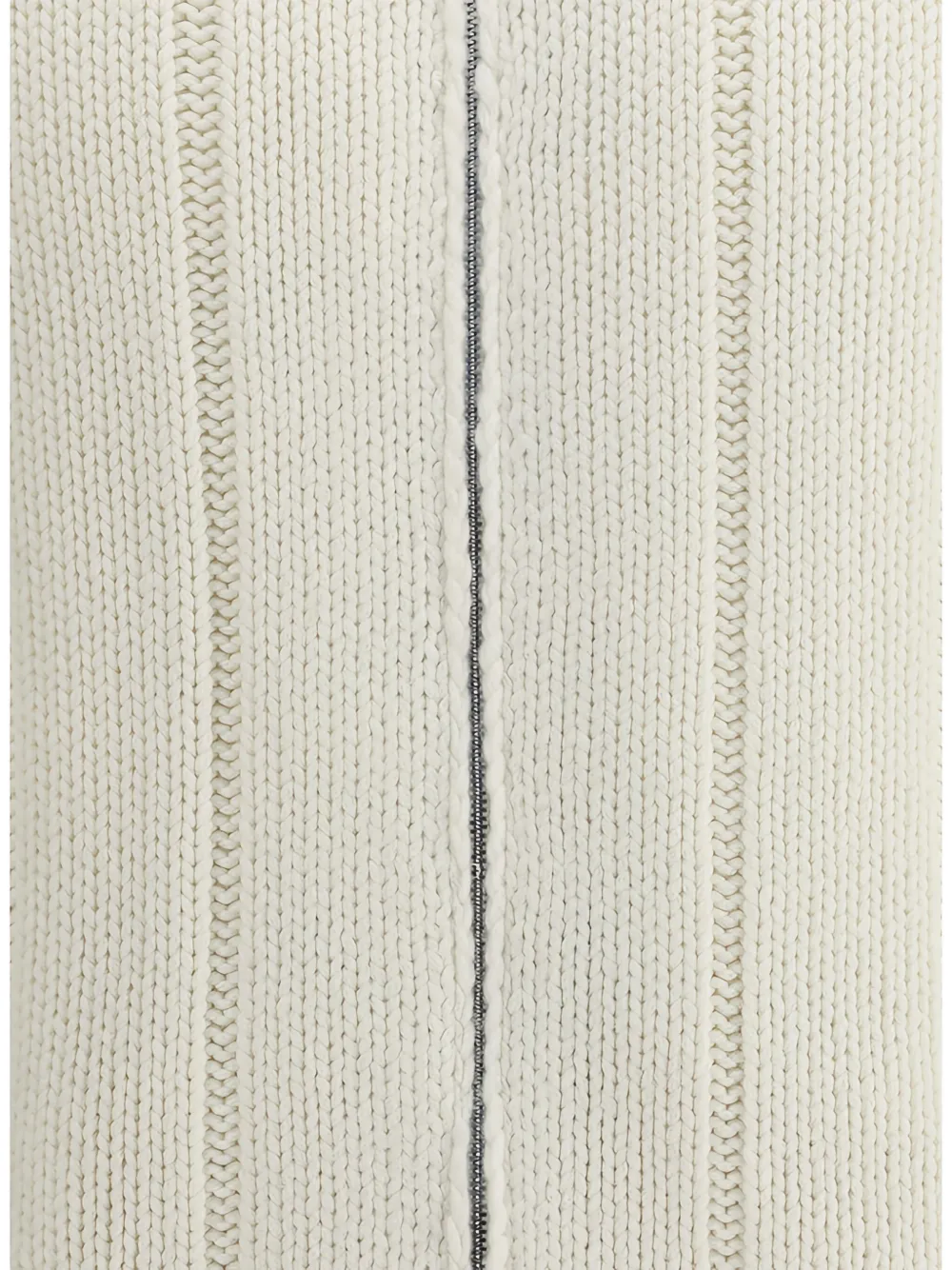 Brunello Cucinelli Knitted Down Jacket Puffer Jackets Multicolor In White