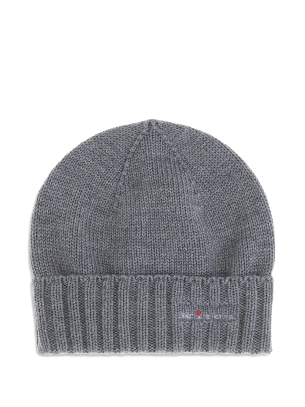 Kiton Ribgebreide muts Grijs