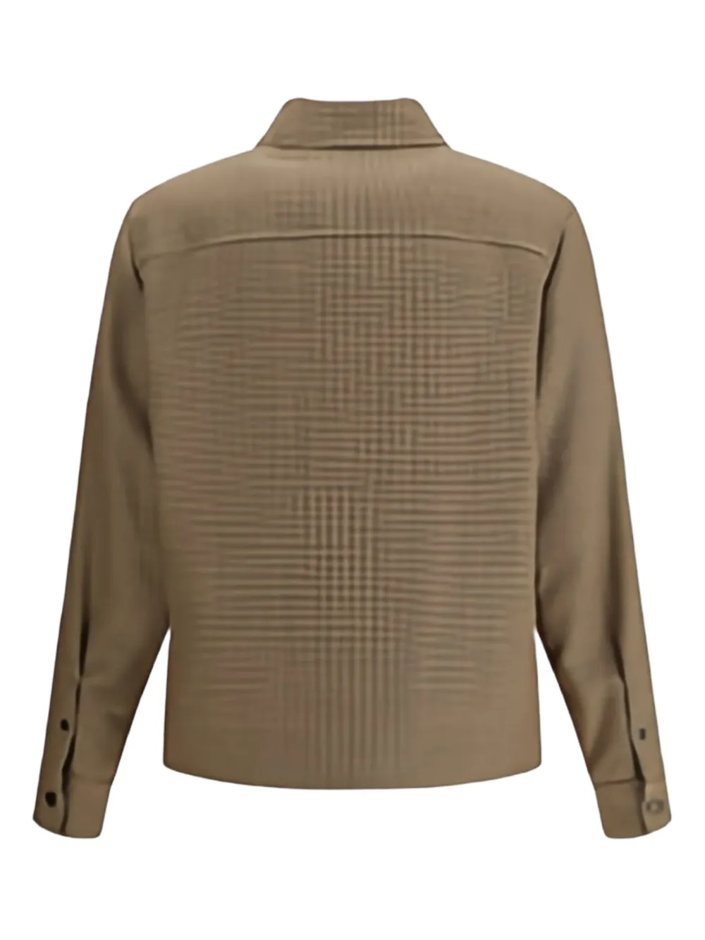 Moncler Jack met pied-de-poule print en rits Bruin