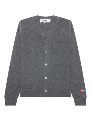Comme Des Garçons Play ハートロゴ カーディガン | グレー | FARFETCH JP
