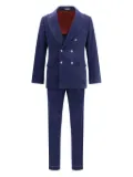 Brunello Cucinelli double-breasted corduroy suit - Blue