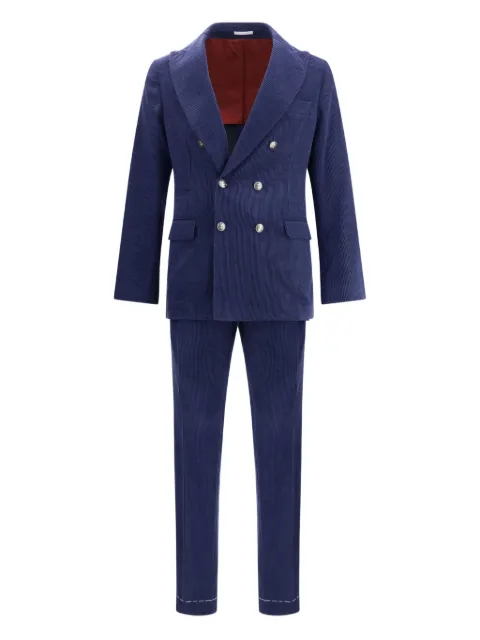 Brunello Cucinelli double-breasted corduroy suit