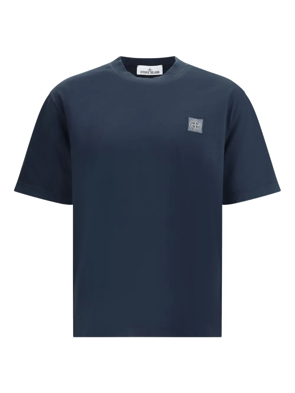 Stone Island logo-patch T-shirt Blauw