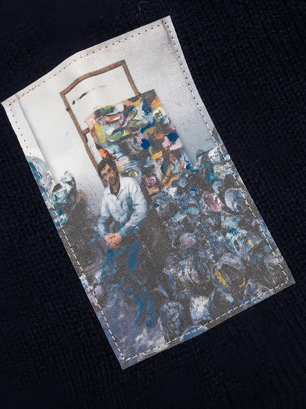 Raf Simons Trui met print Blauw