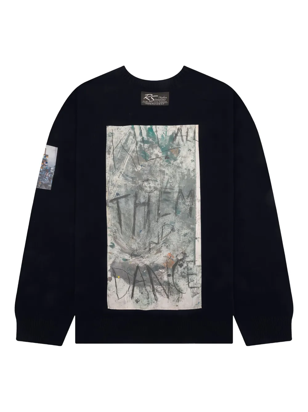 Raf Simons graphic-print sweater | Blue | Image 1