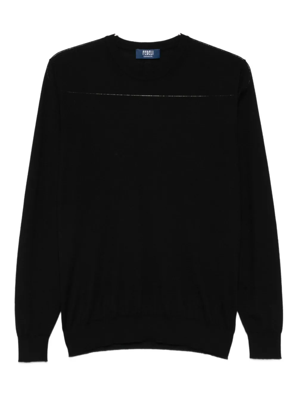 Fedeli crew-neck long-sleeve top - Nero