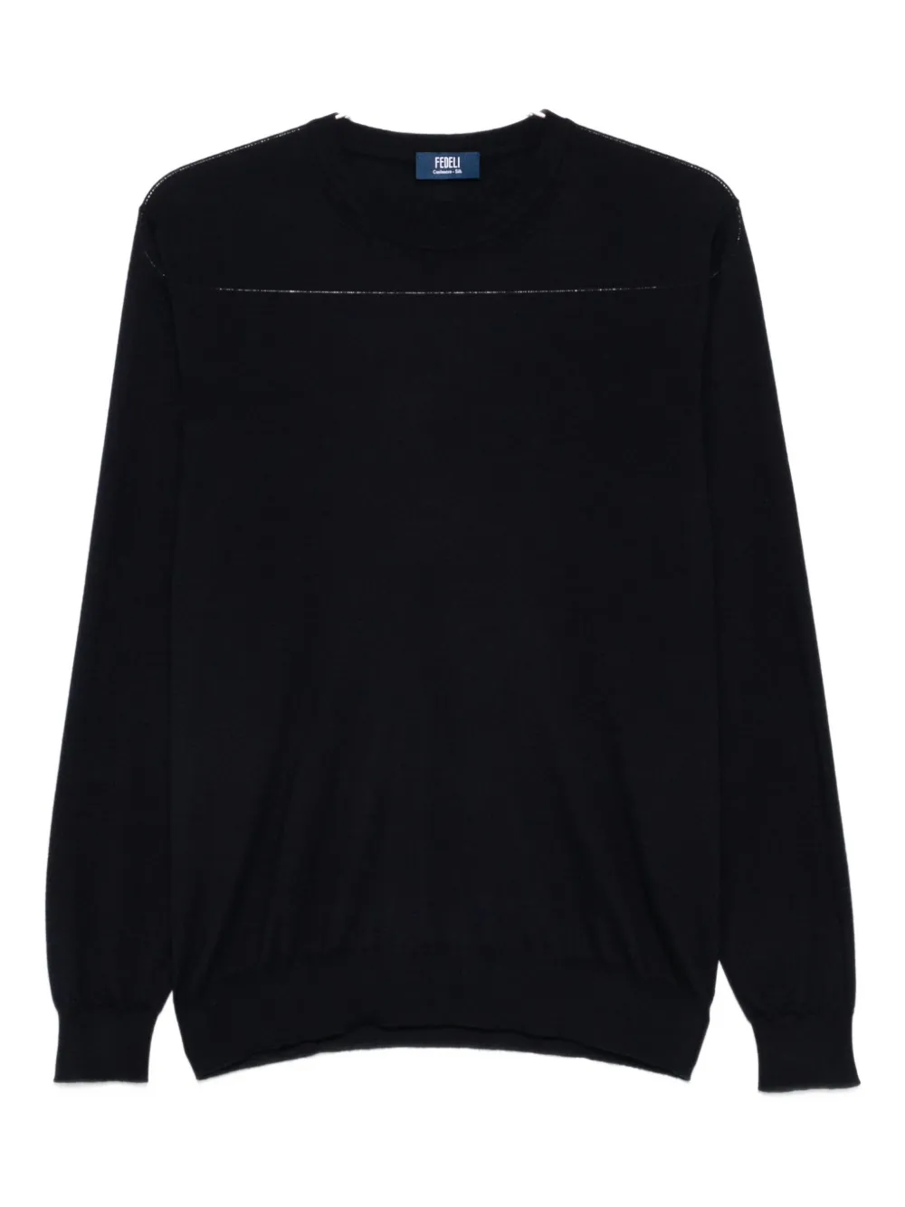 Fedeli round-neck long-sleeve top - ブルー Fedeli round-neck long-sleeve top - ブルー