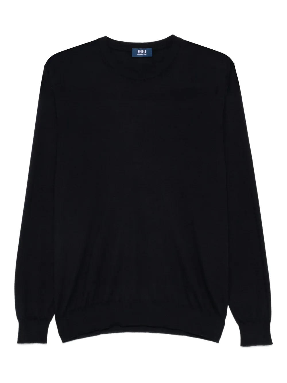 Fedeli round-neck long-sleeve top | Blue | Image 1