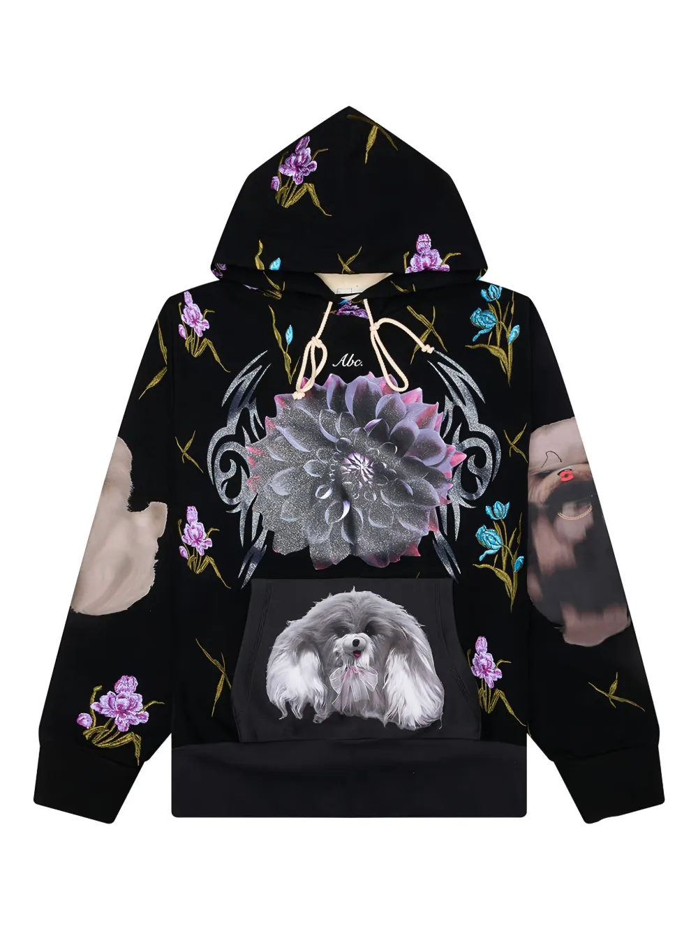 Advisory Board Crystals Hoodie met bloemenprint Zwart