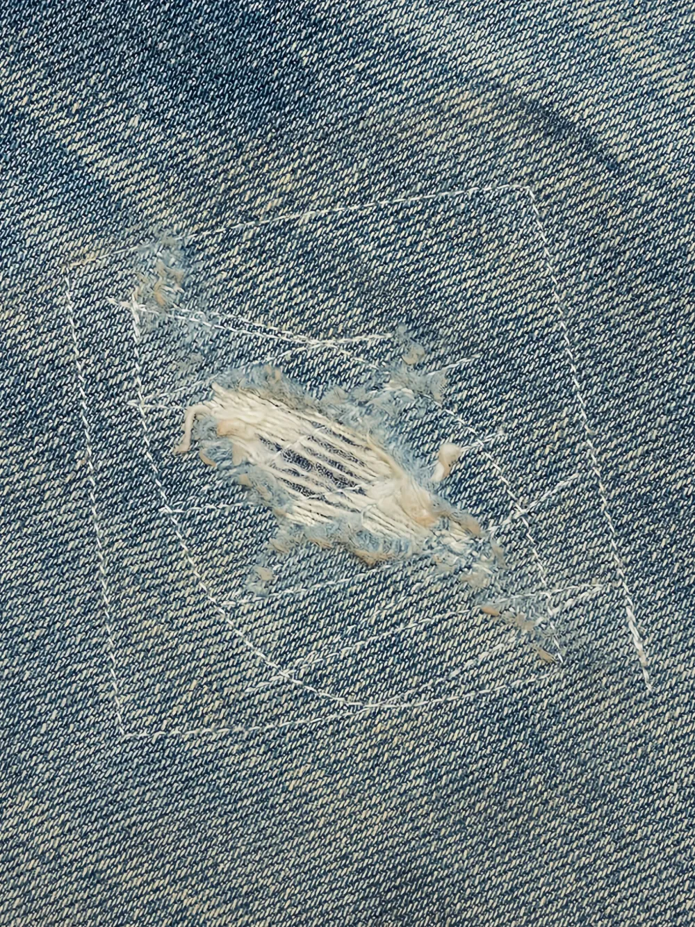 John Elliott Gerafelde broek met franje Blauw