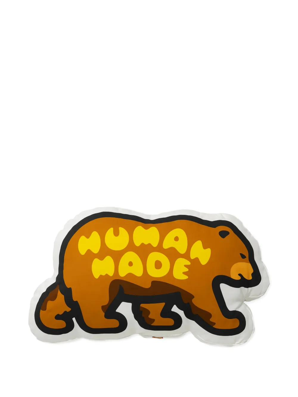 Human Made Bear-logo Cushion In Brown