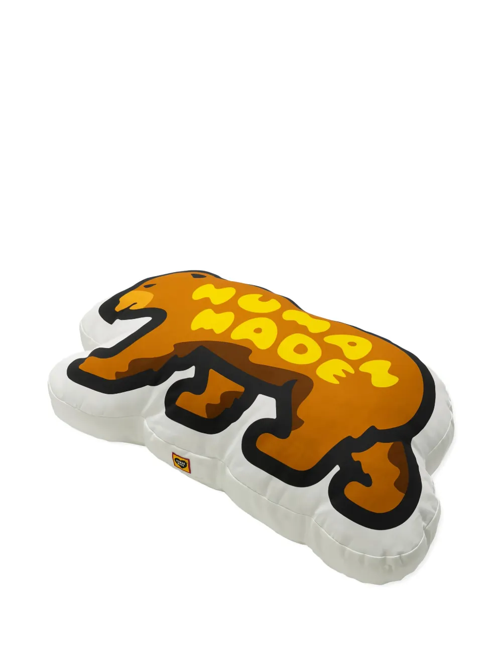 Human Made Bear-logo Cushion In Brown