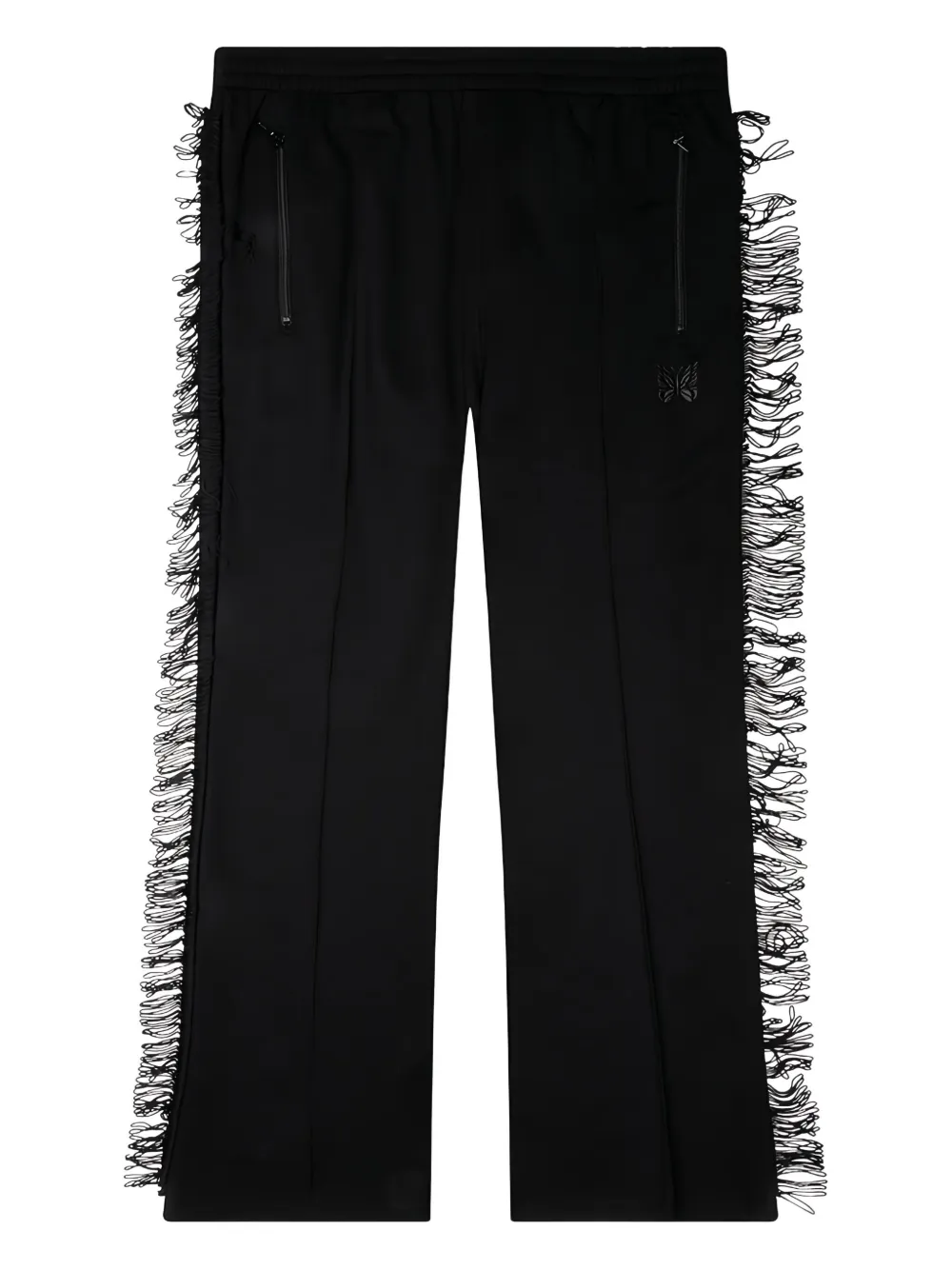 Needles Broek met franje detail Zwart