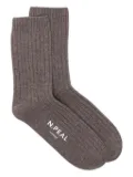 N.Peal ribbed socks - Brown
