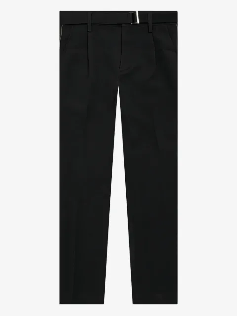 sacai pantalones con logo grabado