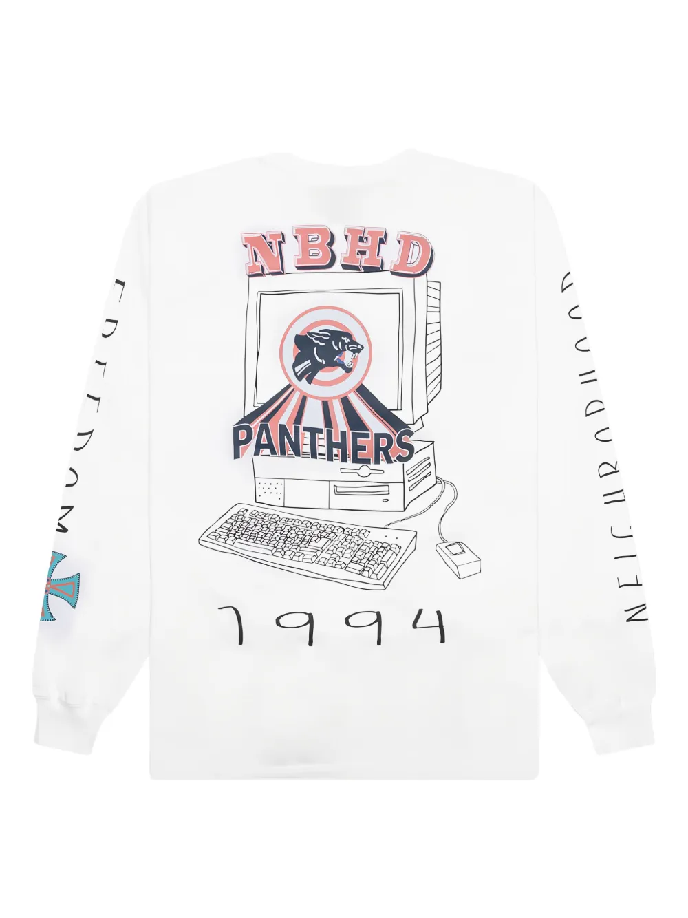 Neighborhood Sweater met grafische print Wit