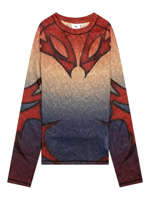 PUMA Aries-print long-sleeved T-shirt