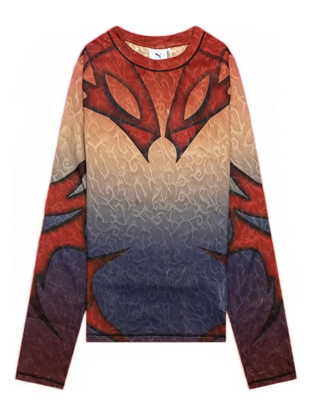 PUMA T-shirt met print en lange mouwen Beige