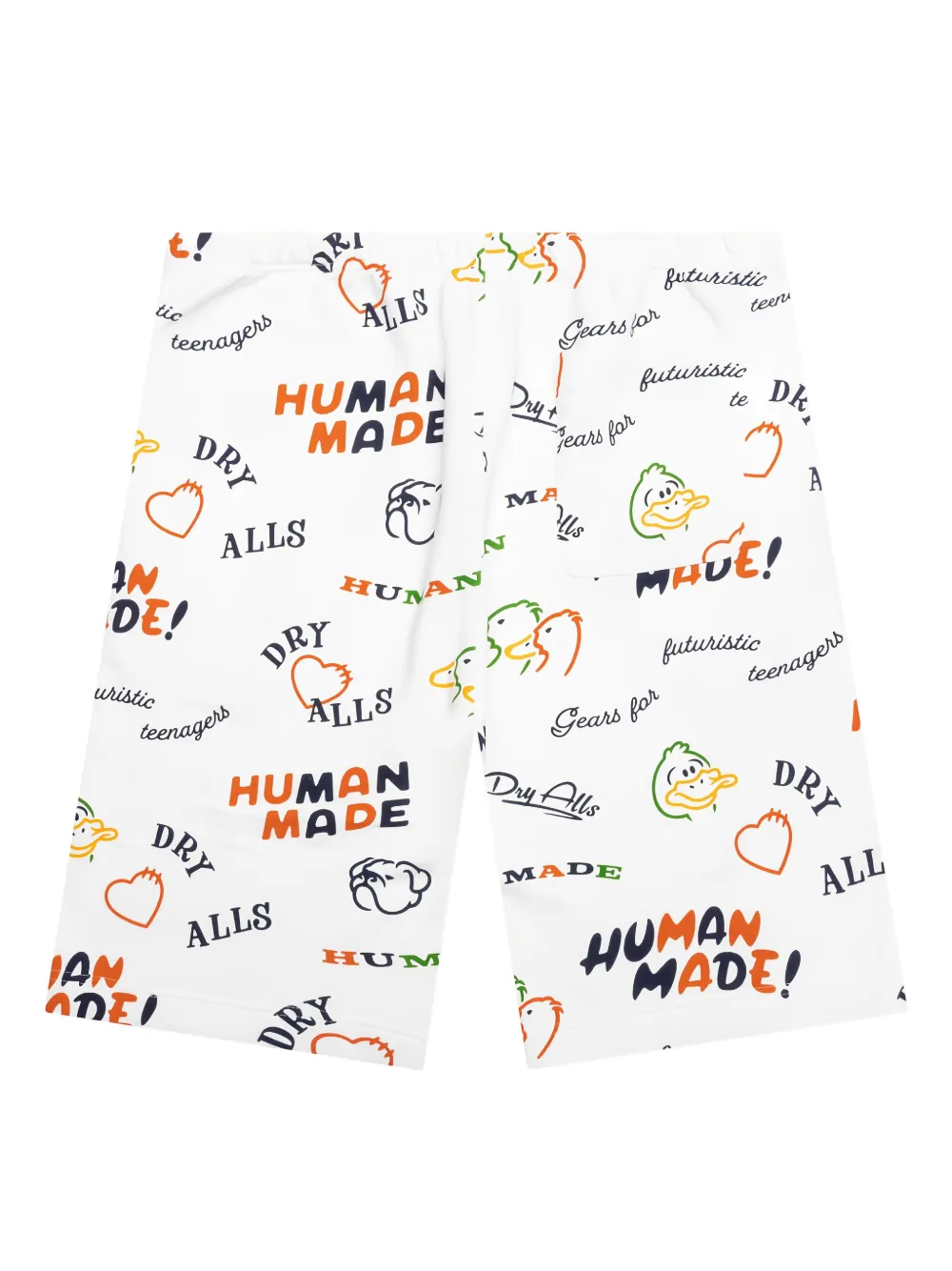 Human Made Shorts met eendenprint Wit