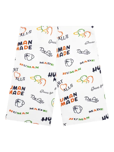 Human Made printed-duck shorts