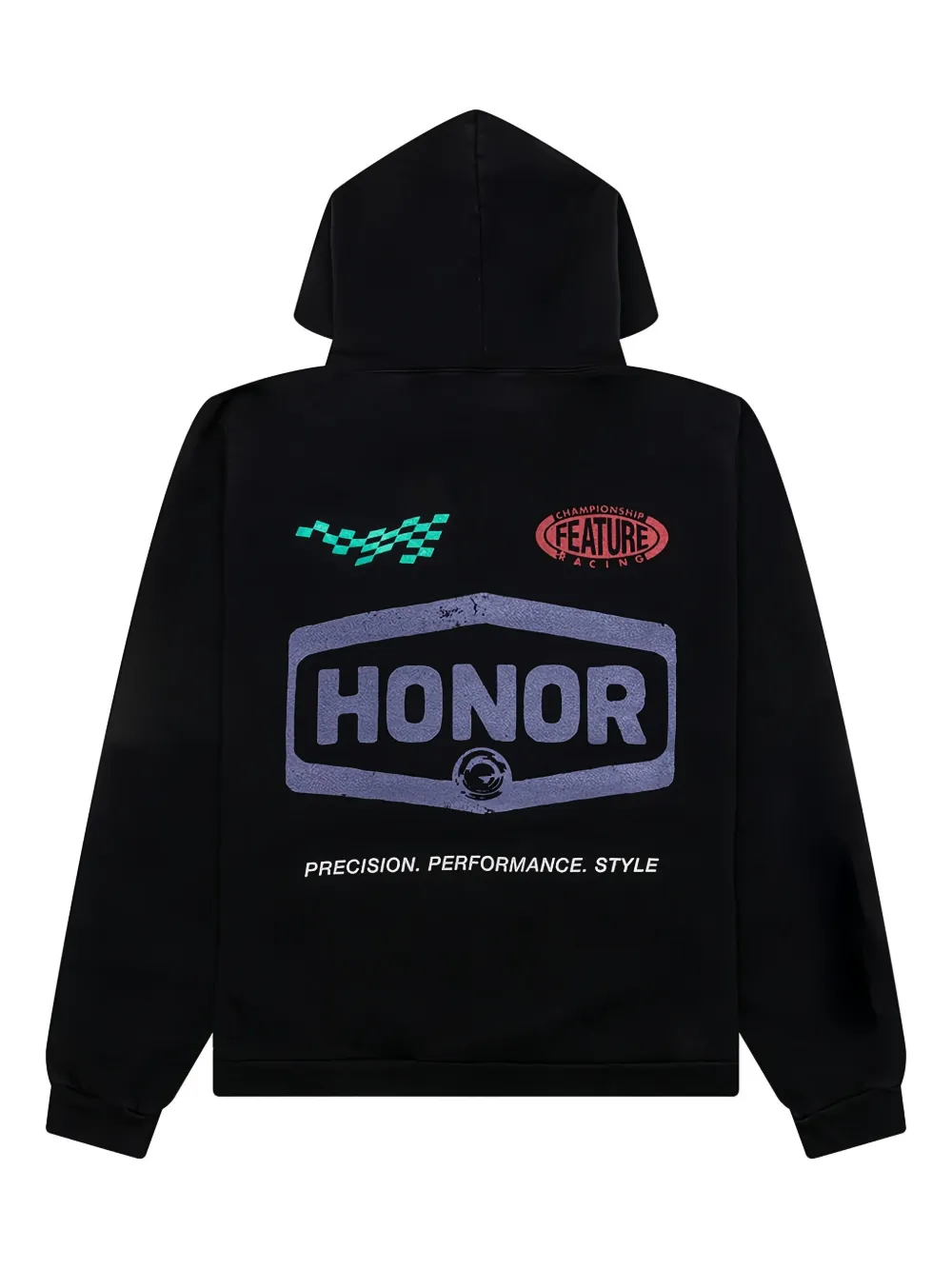 Honor The Gift x Feature Racing Club hoodie Zwart