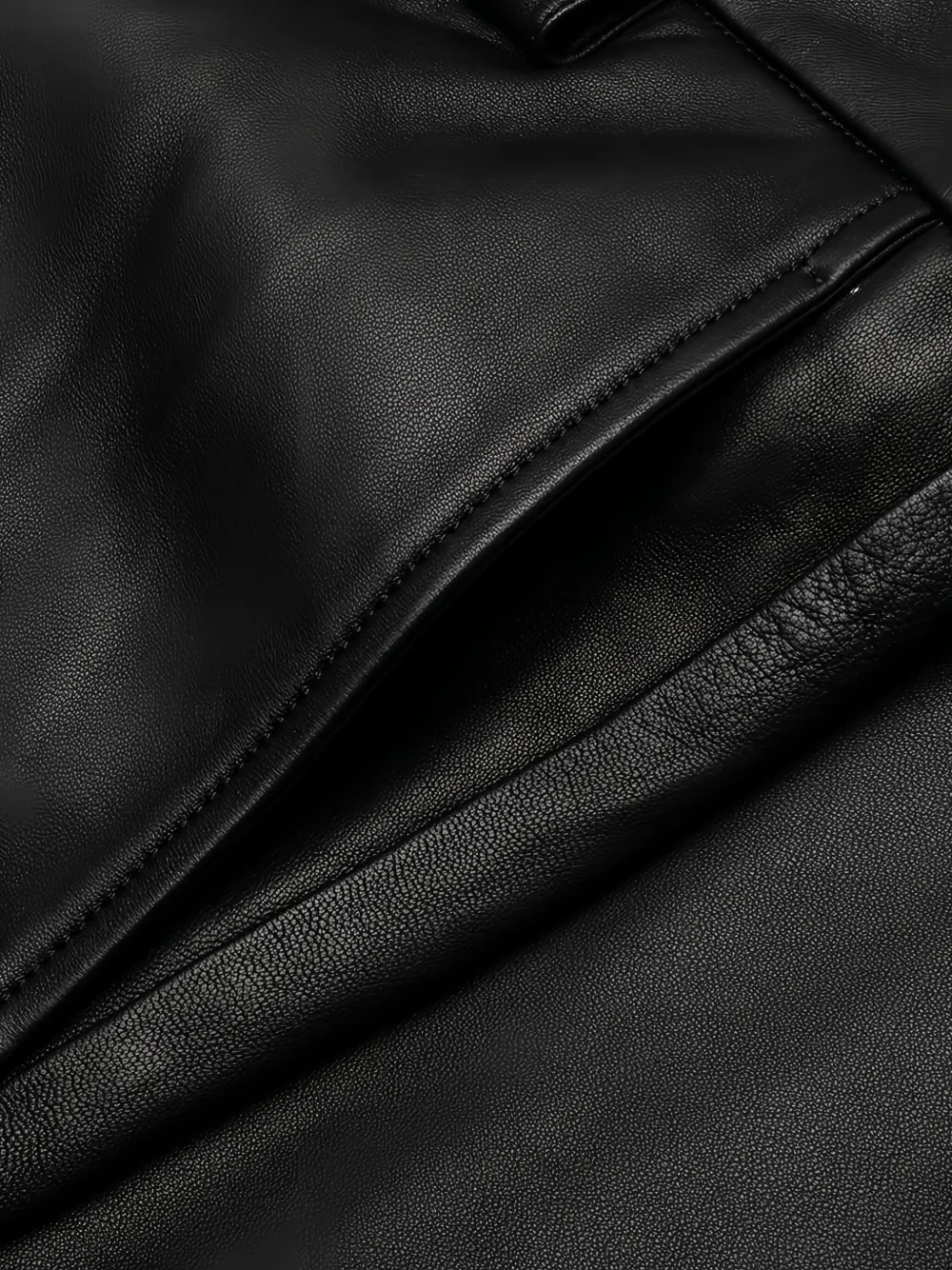 Nahmias Leren broek Zwart