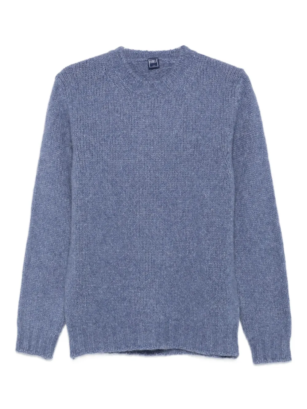 Fedeli ribbed crew-neck sweater - ブルー Fedeli ribbed crew-neck sweater - ブルー