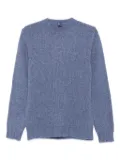 Fedeli ribbed crew-neck sweater - Blue