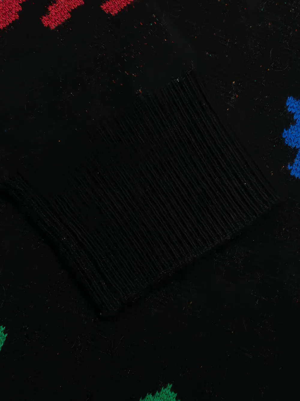 RHUDE Intarsia gebreide trui Zwart