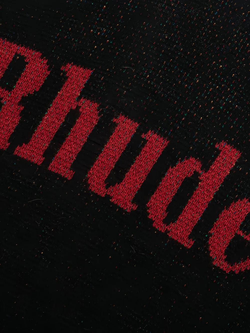 RHUDE Intarsia gebreide trui Zwart