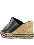 Paloma Barceló Ivana leather platform raffia sandals - Black
