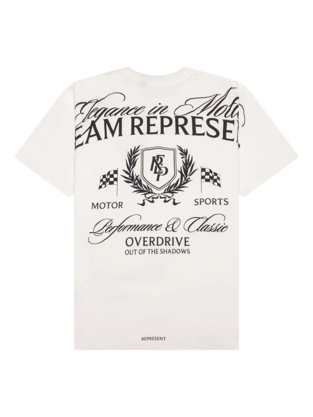 Represent T-shirt verfraaid met kristallen Wit
