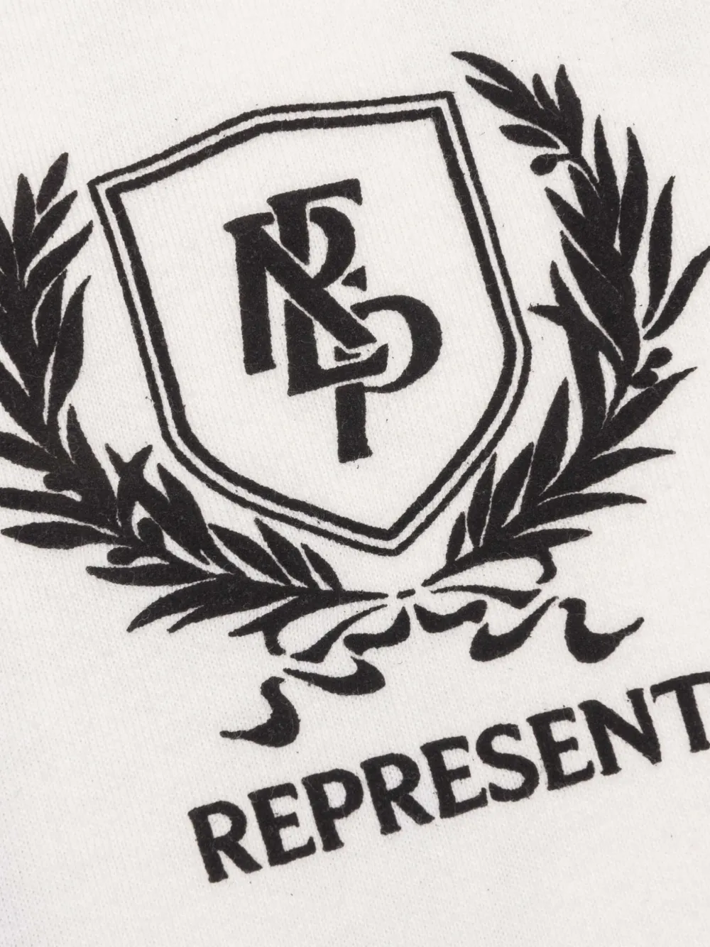 Represent T-shirt verfraaid met kristallen Wit