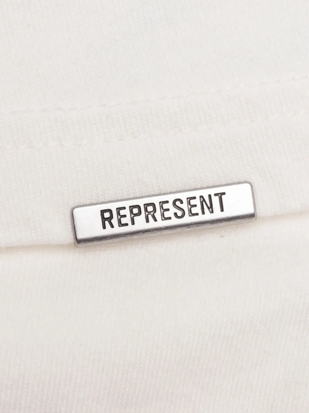 Represent T-shirt verfraaid met kristallen Wit