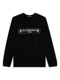 Mastermind World logo-print long-sleeve T-shirt - Black