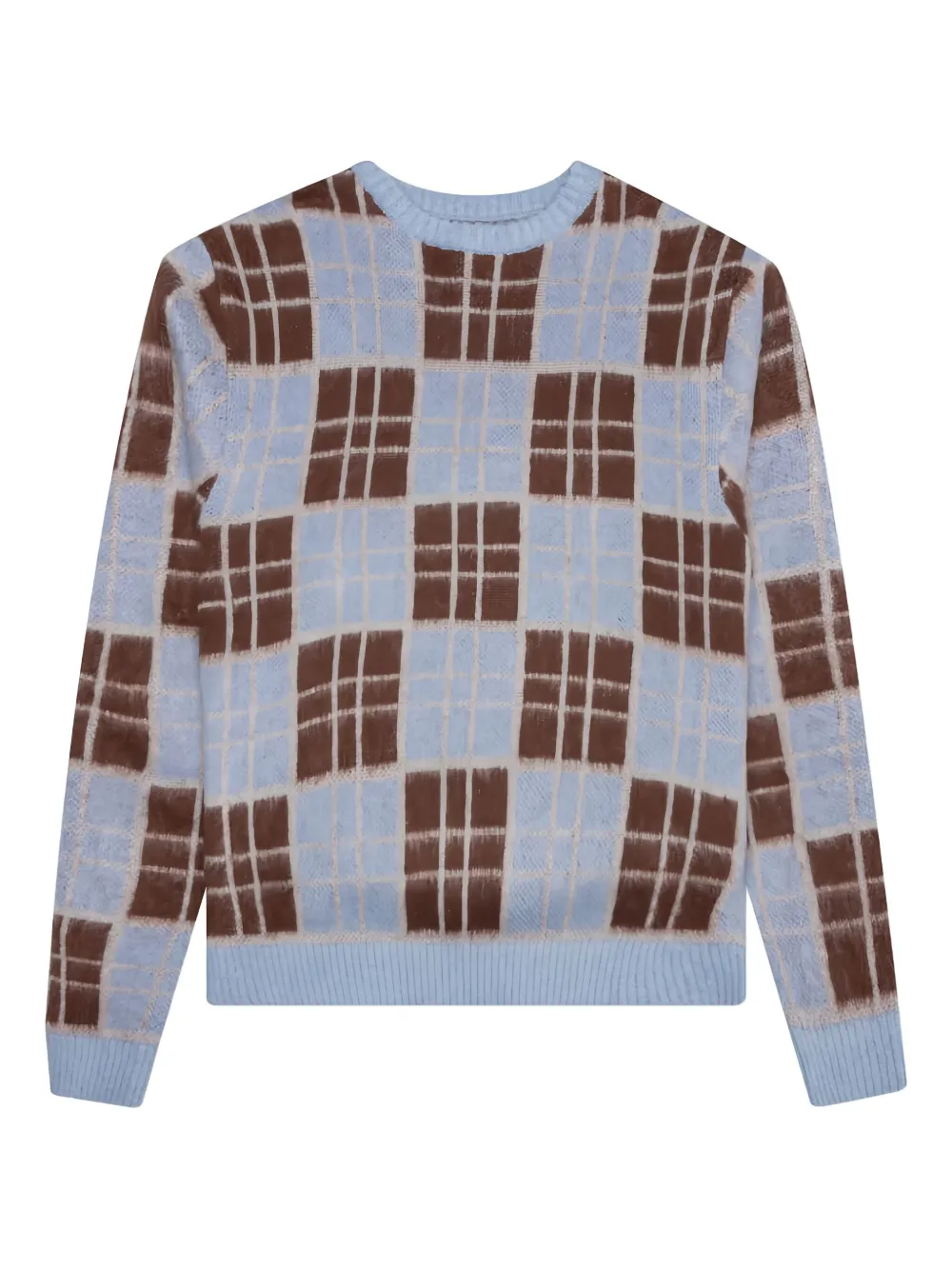 Awake NY checked sweater - ブルー Awake NY checked sweater - ブルー