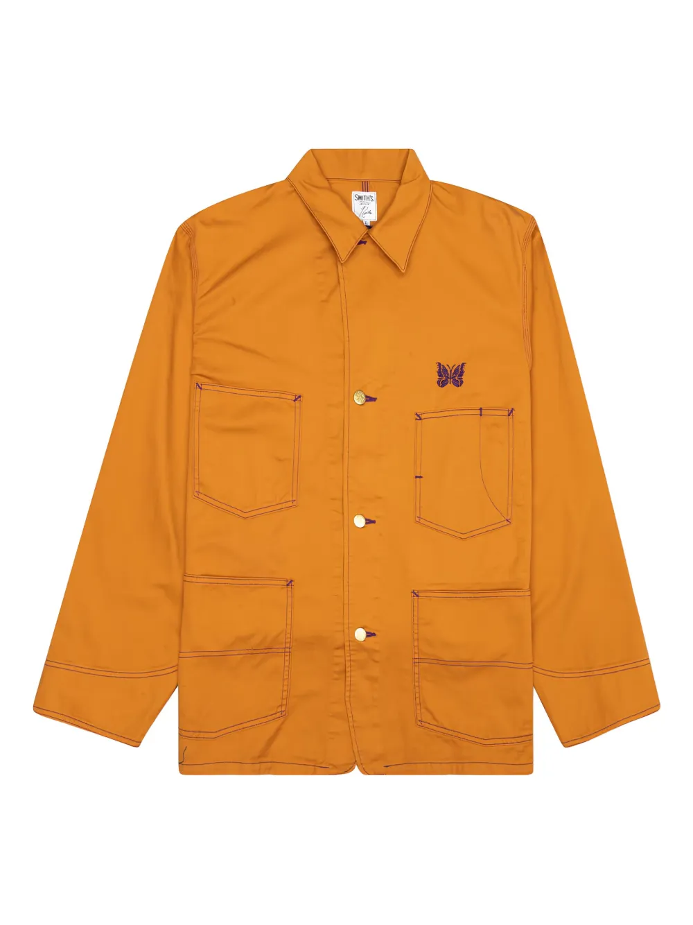 Needles x Smith's butterfly-embroidered jacket Oranje