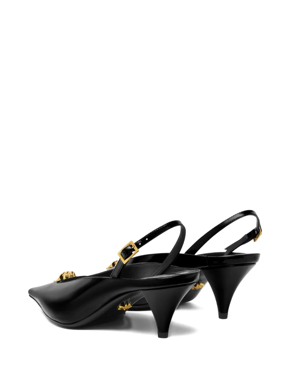 Versace medusa-head pointed-toe mules Black