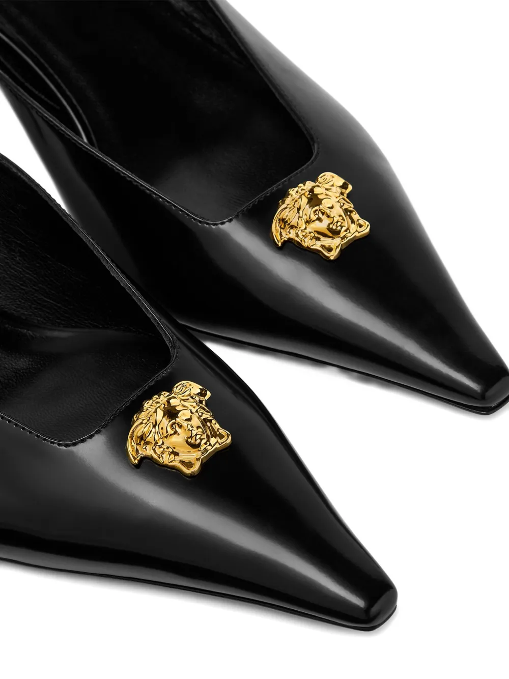 Versace medusa-head pointed-toe mules Black