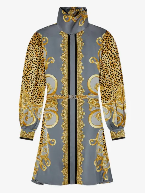 Versace silk animal-print mini dress