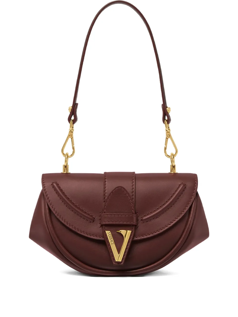 Versace small Virtus leather shoulder bag - レッド Versace small Virtus leather shoulder bag - レッド