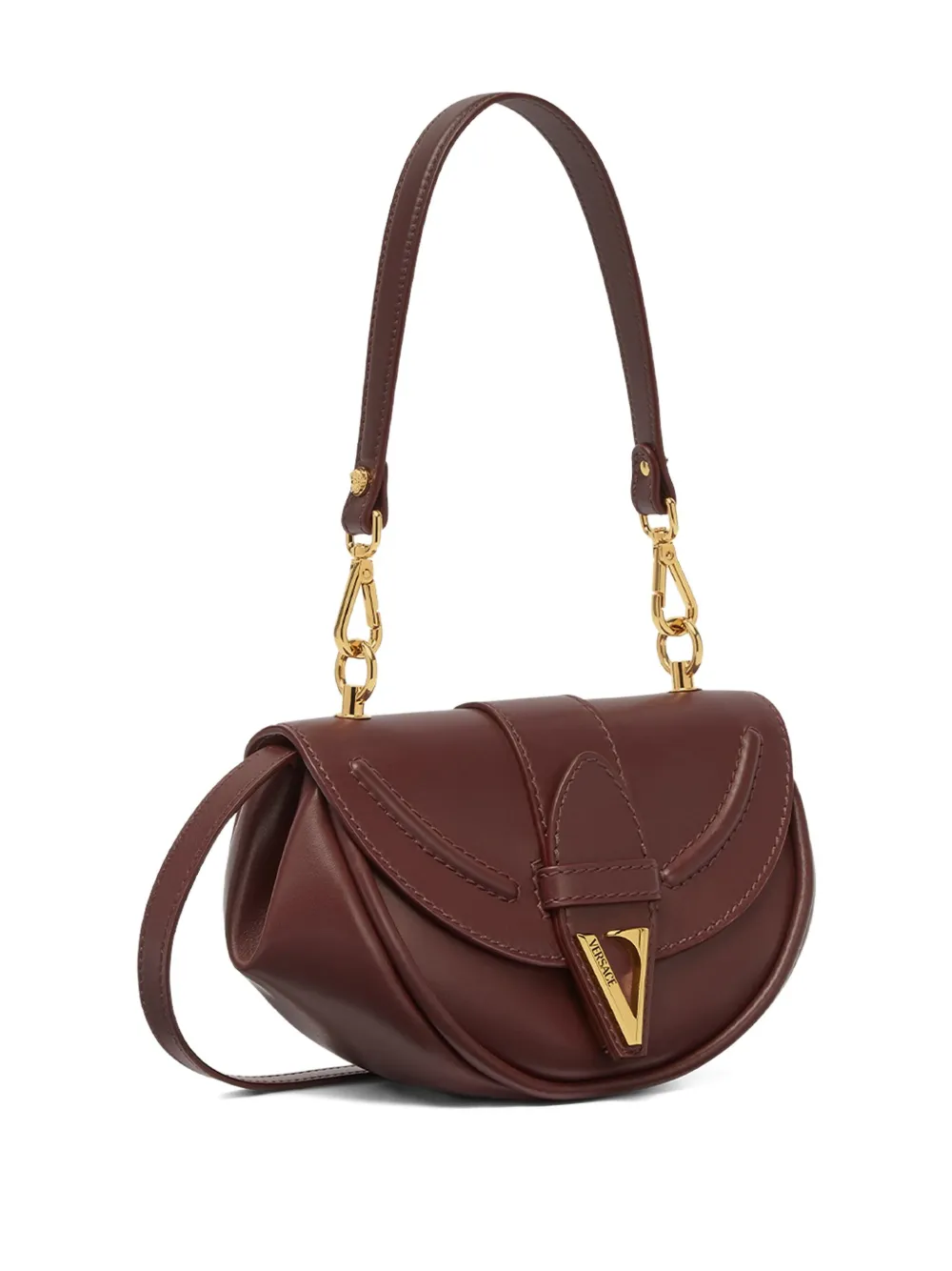 Versace Virtus leren schoudertas Rood