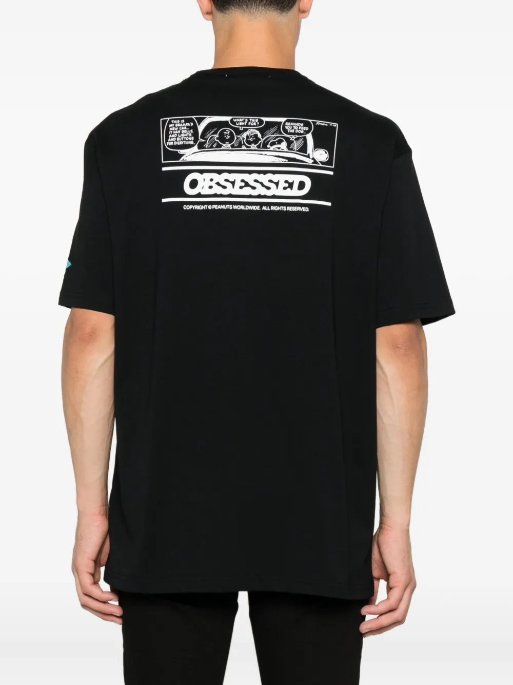 Iceberg x PEANUTS™ T-shirt met Snoopy-print Zwart