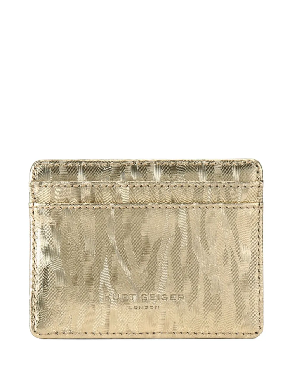 Kurt Geiger London Chelsea eagle-head crystal-embellished card holder Metallic