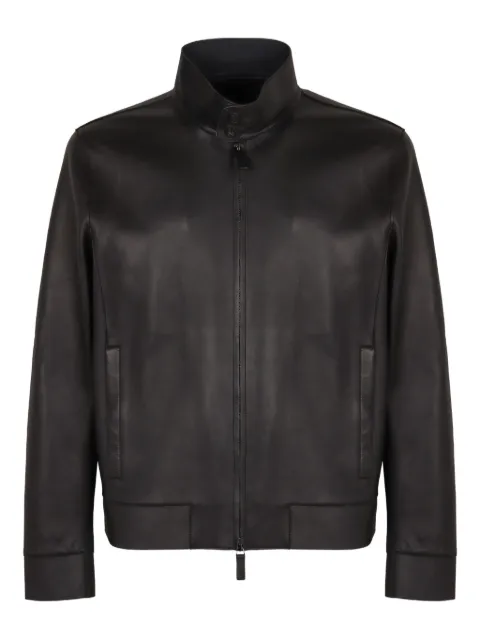 Emporio Armani zip-fastening leather jacket